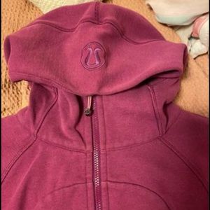 Purple Lululemon scooba zip up hoodie